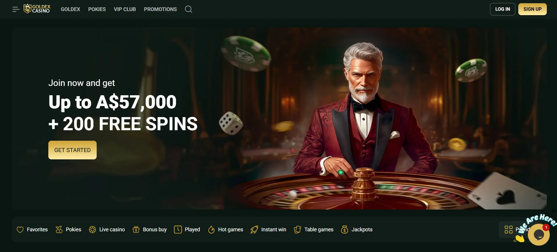 Goldex Casino welcome bonus